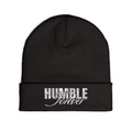 Embroidered Knit Beanie (Black)