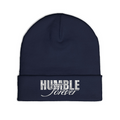 Embroidered Knit Beanie (Navy)