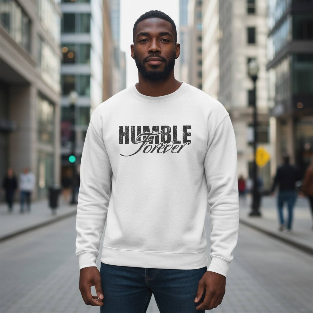 White Humble Crew Neck